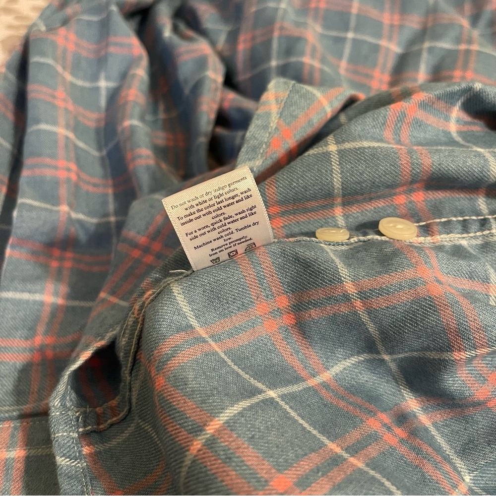 Faherty Single Pocket Button Down Xl - image 5